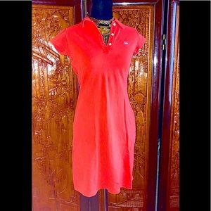 Vintage RARE!! Salmon Knit Shirt Dress